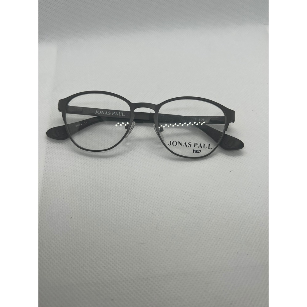Jonas Paul Solomon Sophie‎ Matte Black Eyeglasses Frames Oval Full Rim Glasses